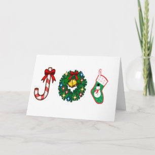 Cartes Pour Fêtes Annuelles Clochettes de bonbons de Noël Couronne de l'homme