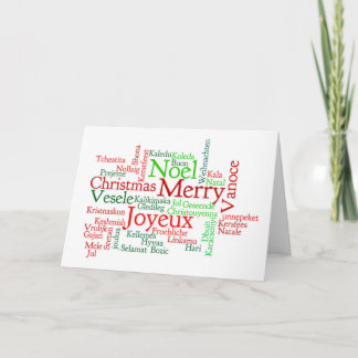Cartes Pour Fêtes Annuelles Cloud de mot de Noël