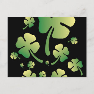 Cartes Pour Fêtes Annuelles Clover à dégradé Saint-Patricks