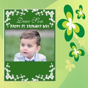 Cartes Pour Fêtes Annuelles Clover vintage St Patrick's Day Son/Grandson Photo