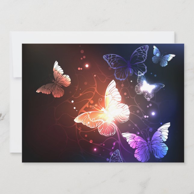 Cartes Pour Fêtes Annuelles Clowing Night Butterflies (Devant)