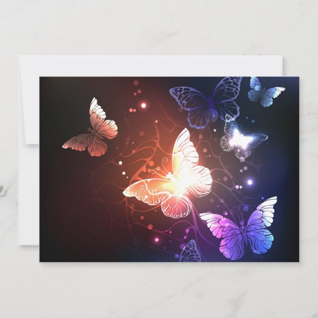 Cartes Pour Fêtes Annuelles Clowing Night Butterflies (Devant)