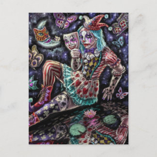 Cartes Pour Fêtes Annuelles Clown avec masque
