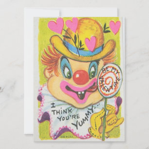Cartes Pour Fêtes Annuelles Clown de la Saint-Valentin Vintage déplaisante