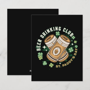 Cartes Pour Fêtes Annuelles Club de buveurs de bière St. Paddy's Day