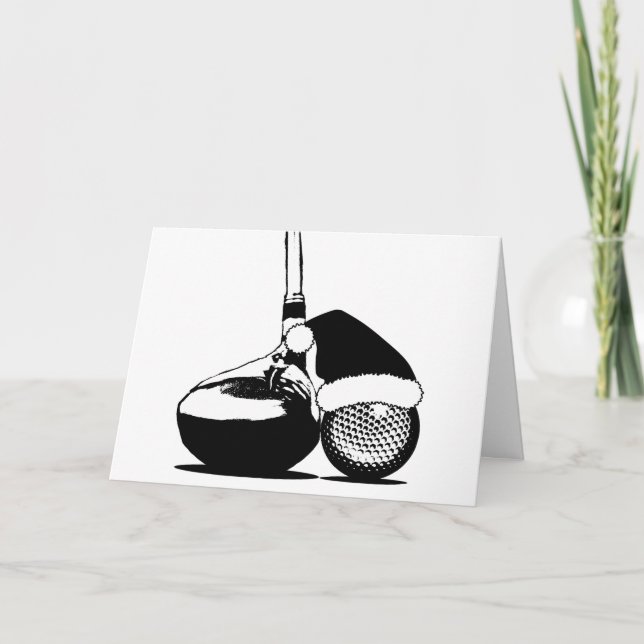 Cartes Pour Fêtes Annuelles Club de golf de Noël et bal (Devant)