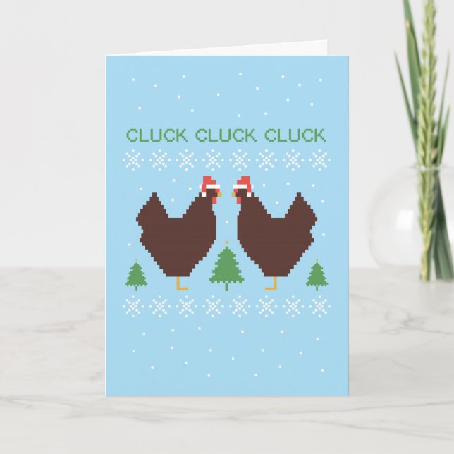 Cartes Pour Fêtes Annuelles Cluck, cluck, cluck (Devant)