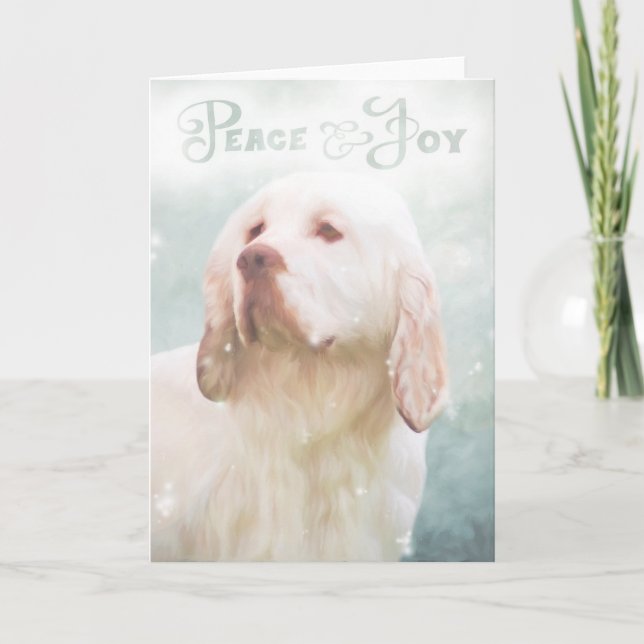 Cartes Pour Fêtes Annuelles Clumber Spaniel Christmas Card (Devant)