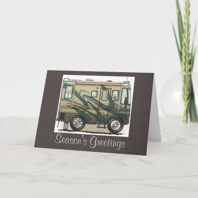 Cartes Pour Fêtes Annuelles Coach Home Motorhome (Devant)