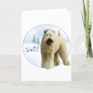 Cartes Pour Fêtes Annuelles Coated Wheaten Terrier Noel