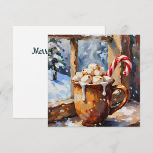 Cartes Pour Fêtes Annuelles Coca chaud de Noël avec Marshmallows rôtis