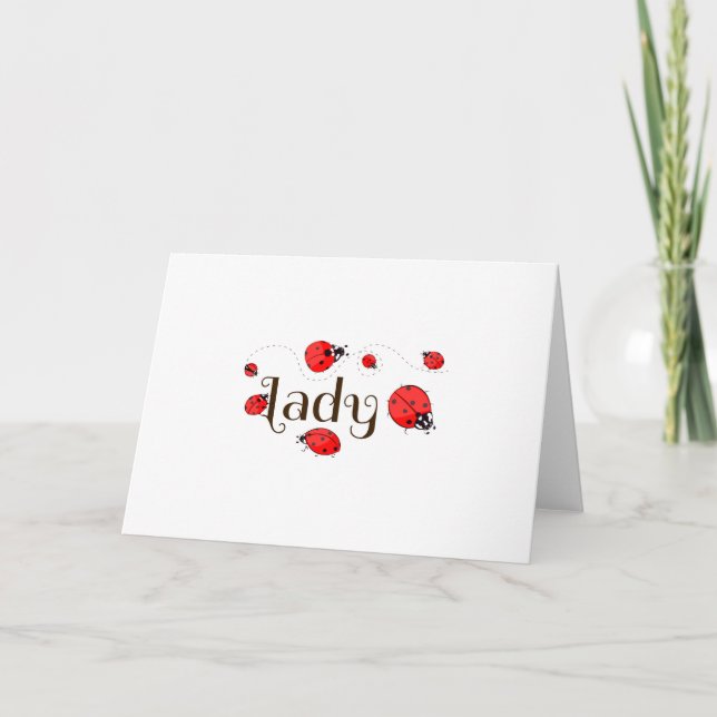 Cartes Pour Fêtes Annuelles Coccinelle (Devant)