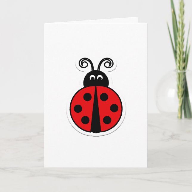 Cartes Pour Fêtes Annuelles Coccinelle Valentine (Devant)