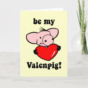 Cartes Pour Fêtes Annuelles Cochon amusant Saint Valentin