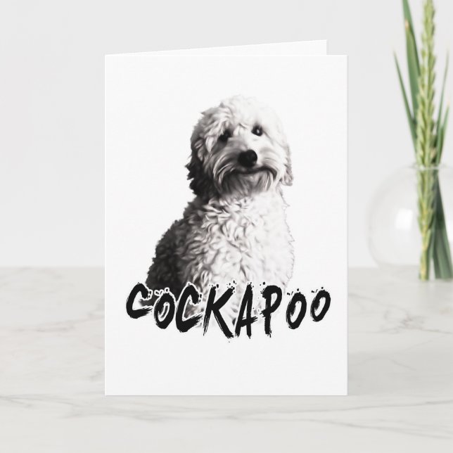 Cartes Pour Fêtes Annuelles Cockapoo (Devant)