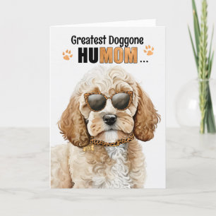 Cartes Pour Fêtes Annuelles Cockapoo Dog Greatest HuMOM Mother's Day