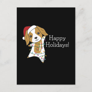 Cartes Pour Fêtes Annuelles Cocker Espagnol Chien de Noël Animaux d'hiver Chie