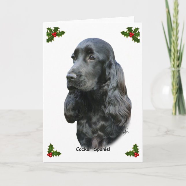 Cartes Pour Fêtes Annuelles Cocker Spaniel 9T004D-206 (Devant)
