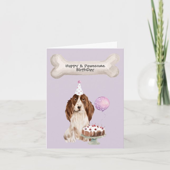 Cartes Pour Fêtes Annuelles Cocker Spaniel Birthday Celebration Party Cake Hat (Devant)