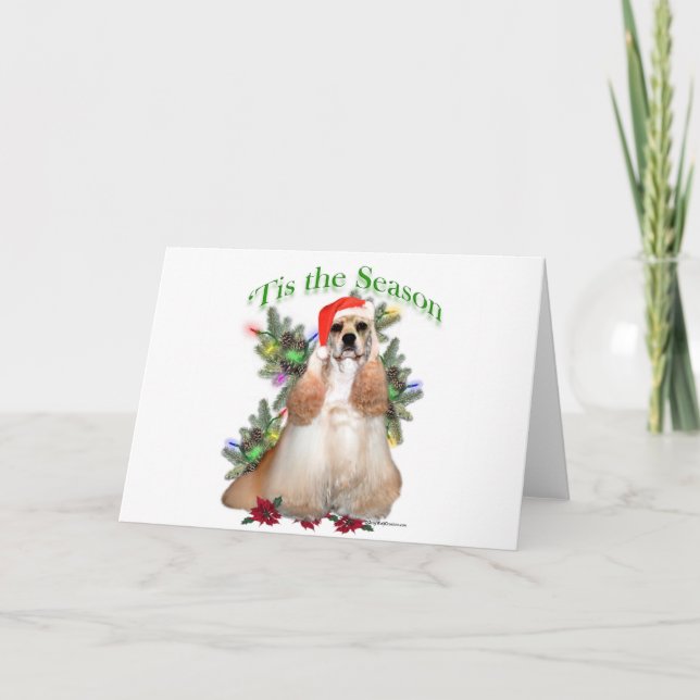 Cartes Pour Fêtes Annuelles Cocker Spaniel «C'est» (Devant)
