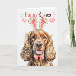 Cartes Pour Fêtes Annuelles Cocker Spaniel Chien dans Bunny Ears pour Pâques