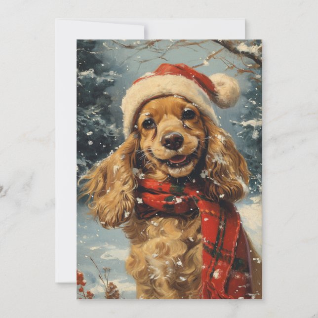 Cartes Pour Fêtes Annuelles Cocker Spaniel Christmas (Devant)