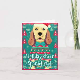 Cartes Pour Fêtes Annuelles Cocker Spaniel dans Laid de Noël moche Sweat Joyeu