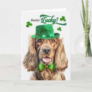 Cartes Pour Fêtes Annuelles Cocker Spaniel Dog Feelin' Lucky St Patrick's Day