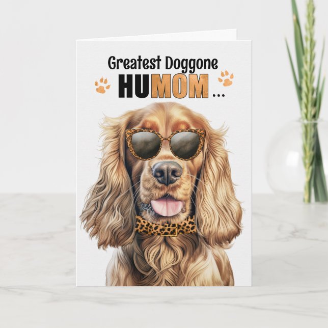 Cartes Pour Fêtes Annuelles Cocker Spaniel Dog Greatest HuMOM Fête des Mères (Devant)