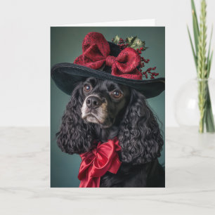 Cartes Pour Fêtes Annuelles Cocker Spaniel Noël Élégant Chien Victorien