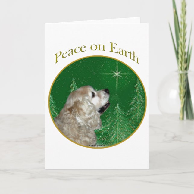 Cartes Pour Fêtes Annuelles Cocker Spaniel Peace (Devant)