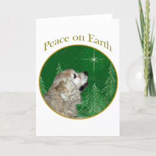 Cartes Pour Fêtes Annuelles Cocker Spaniel Peace