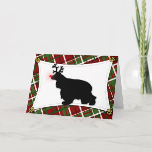 Cartes Pour Fêtes Annuelles Cocker Spaniel Reindeer Christmas
