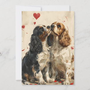 Cartes Pour Fêtes Annuelles Cocker spaniel  Saint-Valentin