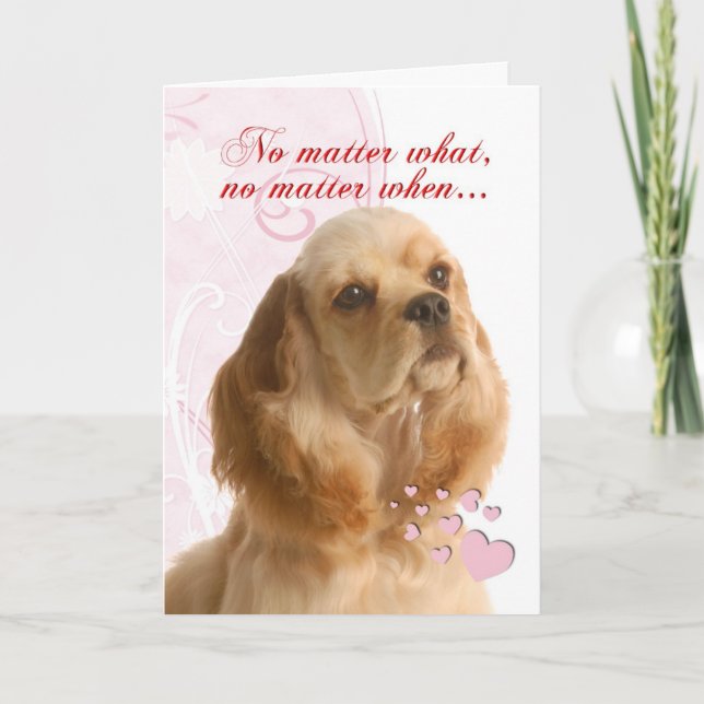 Cartes Pour Fêtes Annuelles Cocker Spaniel Valentine (Devant)
