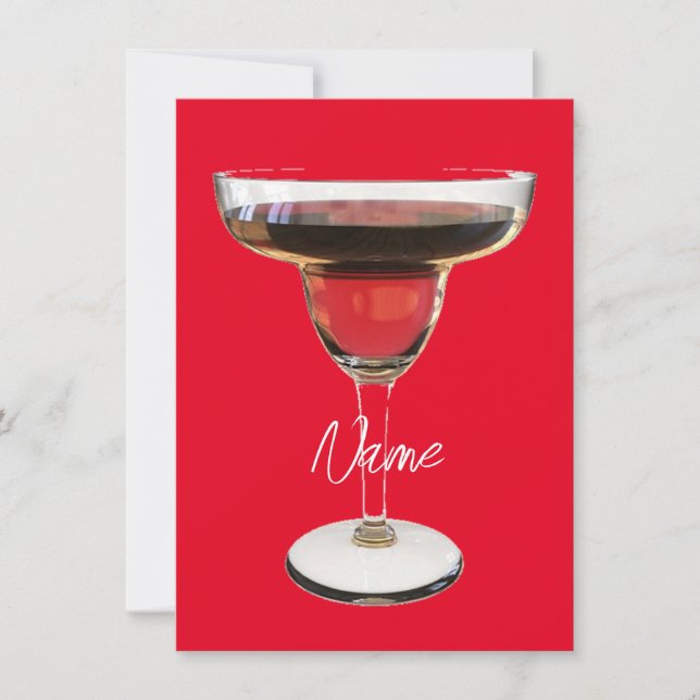 Cartes Pour Fêtes Annuelles Cocktail Big Red Margarita Boire Thunder_Cove (Devant)