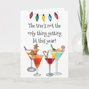 Cartes Pour Fêtes Annuelles Cocktail Boire Martini Noël