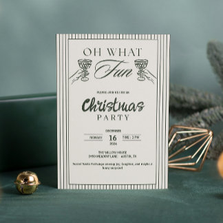 Cartes Pour Fêtes Annuelles Cocktail de fête de Noël Oh Quelle Joie Fantaisist