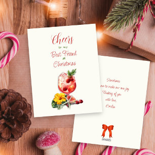 Cartes Pour Fêtes Annuelles Cocktail de framboise pour la meilleure amie pour