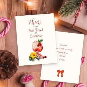 Cartes Pour Fêtes Annuelles Cocktail de framboise pour la meilleure amie pour