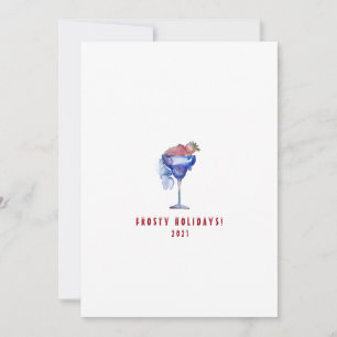 Cartes Pour Fêtes Annuelles Cocktail minimaliste Frosty Holidays