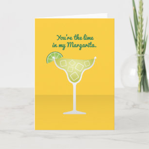 Cartes Pour Fêtes Annuelles Cocktail Valentine : La chaux dans ma Margarita