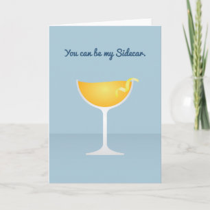 Cartes Pour Fêtes Annuelles Cocktail Valentine : Vous pouvez être mon Sidecar