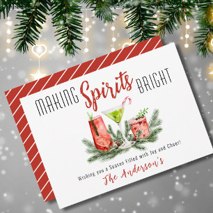 Cartes Pour Fêtes Annuelles Cocktails de fête qui illuminent les esprits Aquar