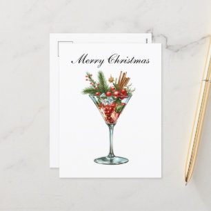 Cartes Pour Fêtes Annuelles Cocktails de Noël festifs