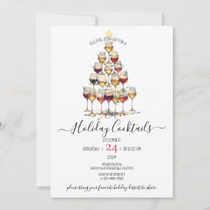 Cartes Pour Fêtes Annuelles Cocktails Festive Boissons Fête de Noël