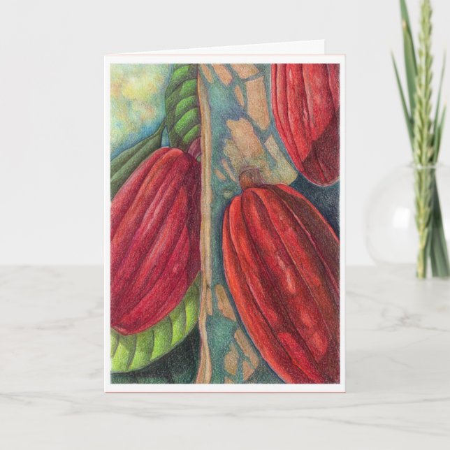 Cartes Pour Fêtes Annuelles Cocoa Pods (Devant)