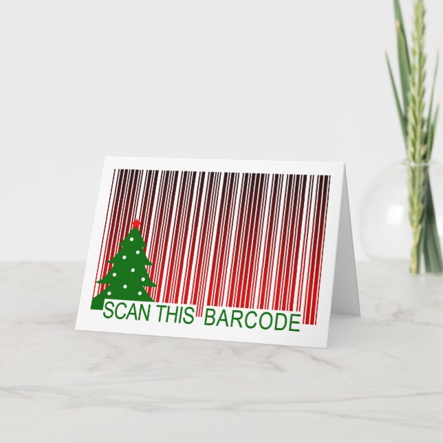 CARTES POUR FÊTES ANNUELLES CODE BARRE MERRY XMAS (Devant)