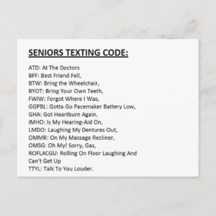 Cartes Pour Fêtes Annuelles Code de textage pour seniors