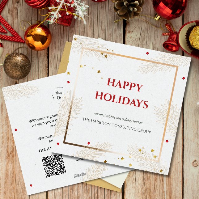 Cartes Pour Fêtes Annuelles Code QR de Noël personnalisé avec logo d'entrepris (Créateur téléchargé)